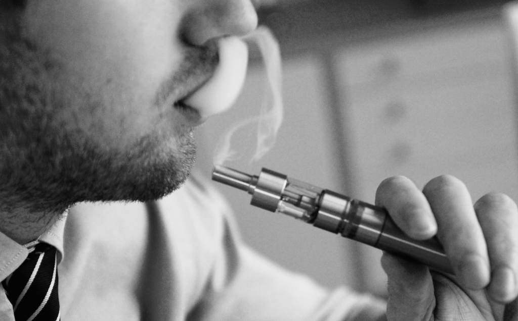 Man using E-cigarette