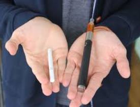 Holding Cigarette and E-cigarette